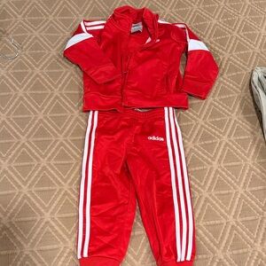 Adidas Red and White Athletic Set